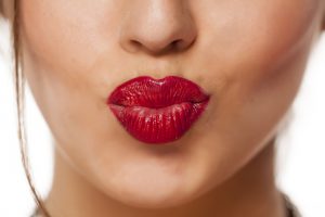 perfekte rote Lippen