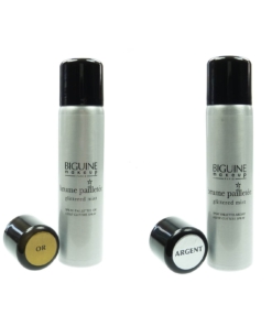 Biguine Glitzerspray Silber + Gold Körper Haar Spray 2 x 75ml - Make Up Pflege