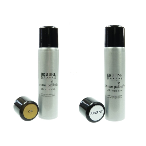 Biguine Glitzerspray Silber + Gold Körper Haar Spray 2 x 75ml - Make Up Pflege