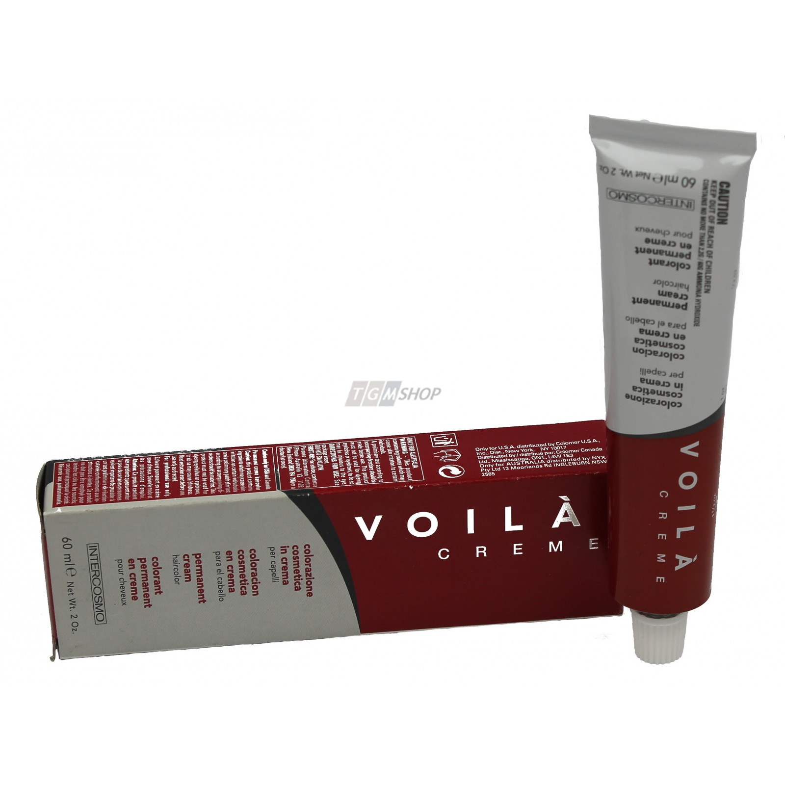 Intercosmo Voila - Farb Auswahl - Haar Creme Coloration permanent colour - 60ml - 7.45 Medium Copper Mahogany Blond
