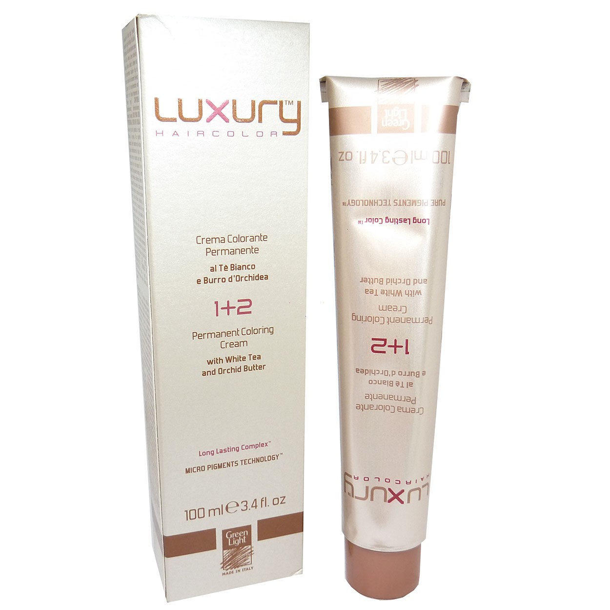 Green Light Luxury Haircolor Permanent Creme Haar Farbe Coloration 100ml - 07.4 Copper Blonde / Kupfer Blond