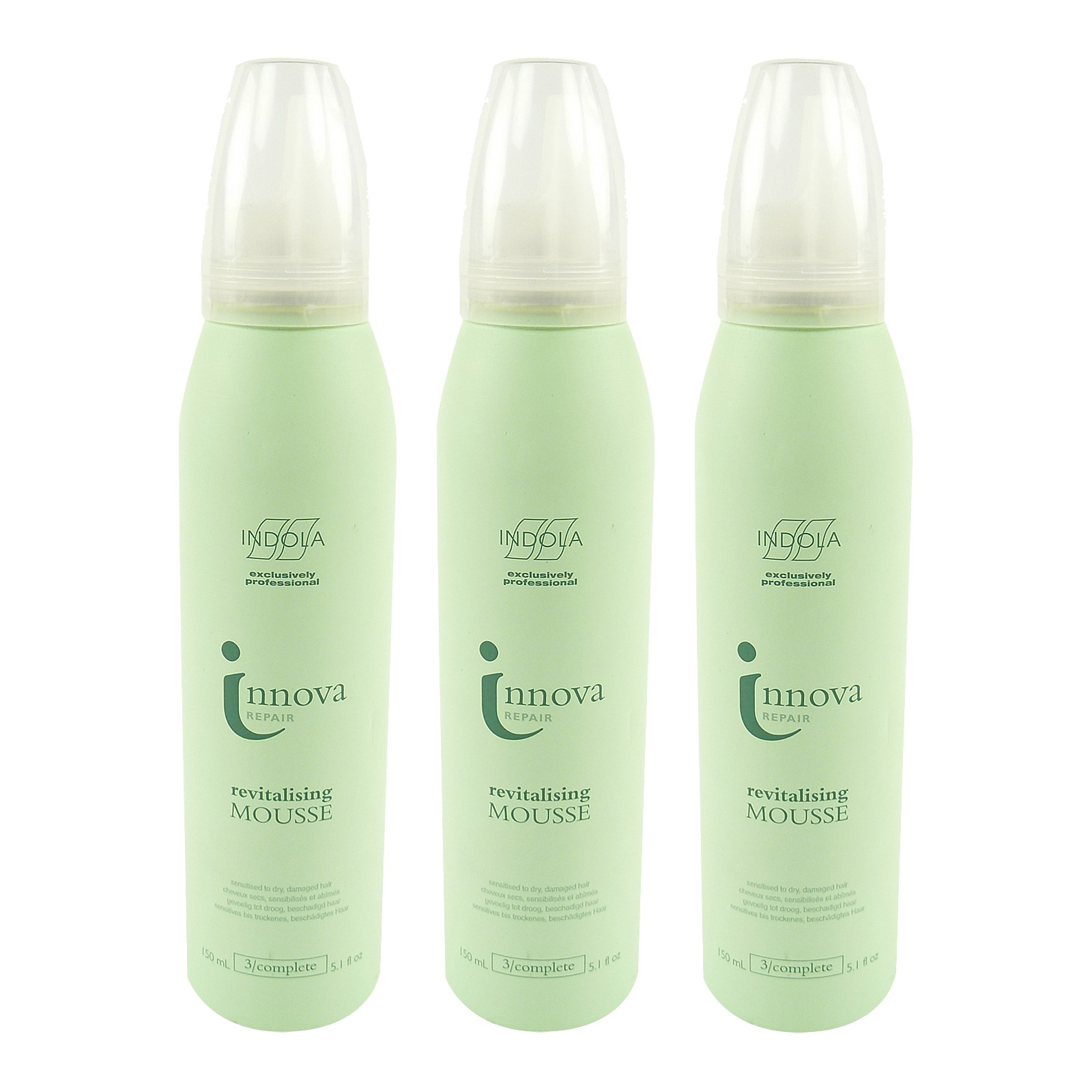 Indola Innova Repair Revitalising Mousse Haar Schaum Reparatur Multipack 3x150ml