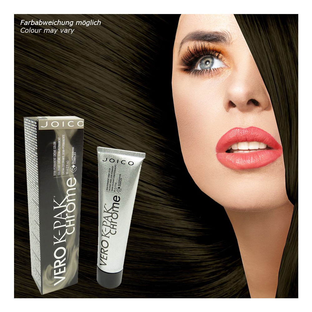 Joico Vero K-PAK Chrome Demi Permanent A3 Ebony Ash Brown Haar Farbe - 2x60ml