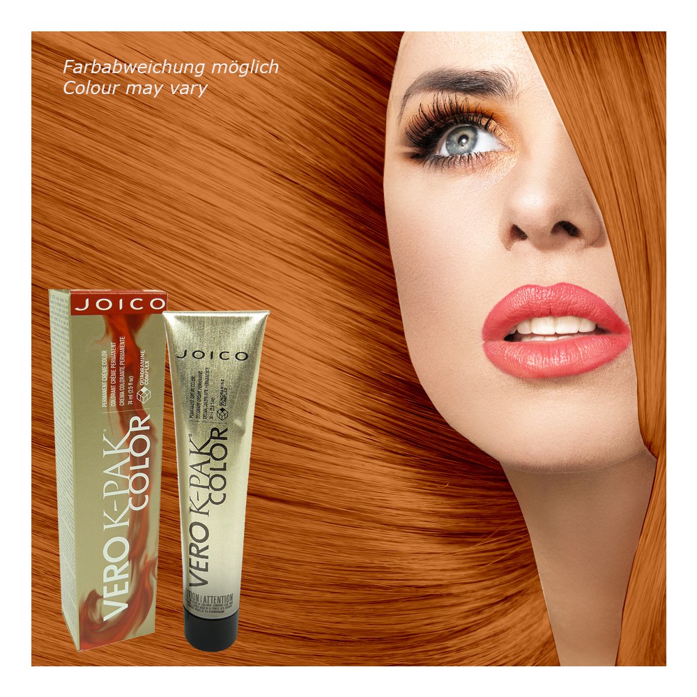Joico Vero K-PAK Color 8RG Medium Red Gold Permanent Creme Haar Farbe - 2x74ml