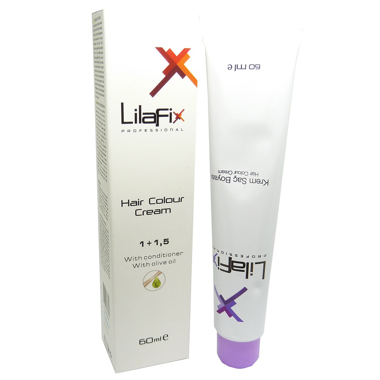 LilaFix Professional Hair Colour Cream Haar Farbe permanent Coloration 60ml - 07/65 Vermillion Red