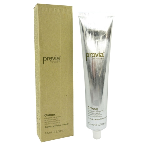 Previa Professional Colour Organic Green Tea Extracts permanent Haar Farbe 100ml - 07,73 Tobacco Medium Blonde / Tabakblond