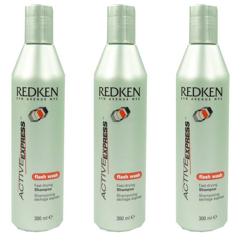 Redken 5th Avenue NYC Active express flash wash - Protein Shampoo Haar Pflege - 3 x 300 ml