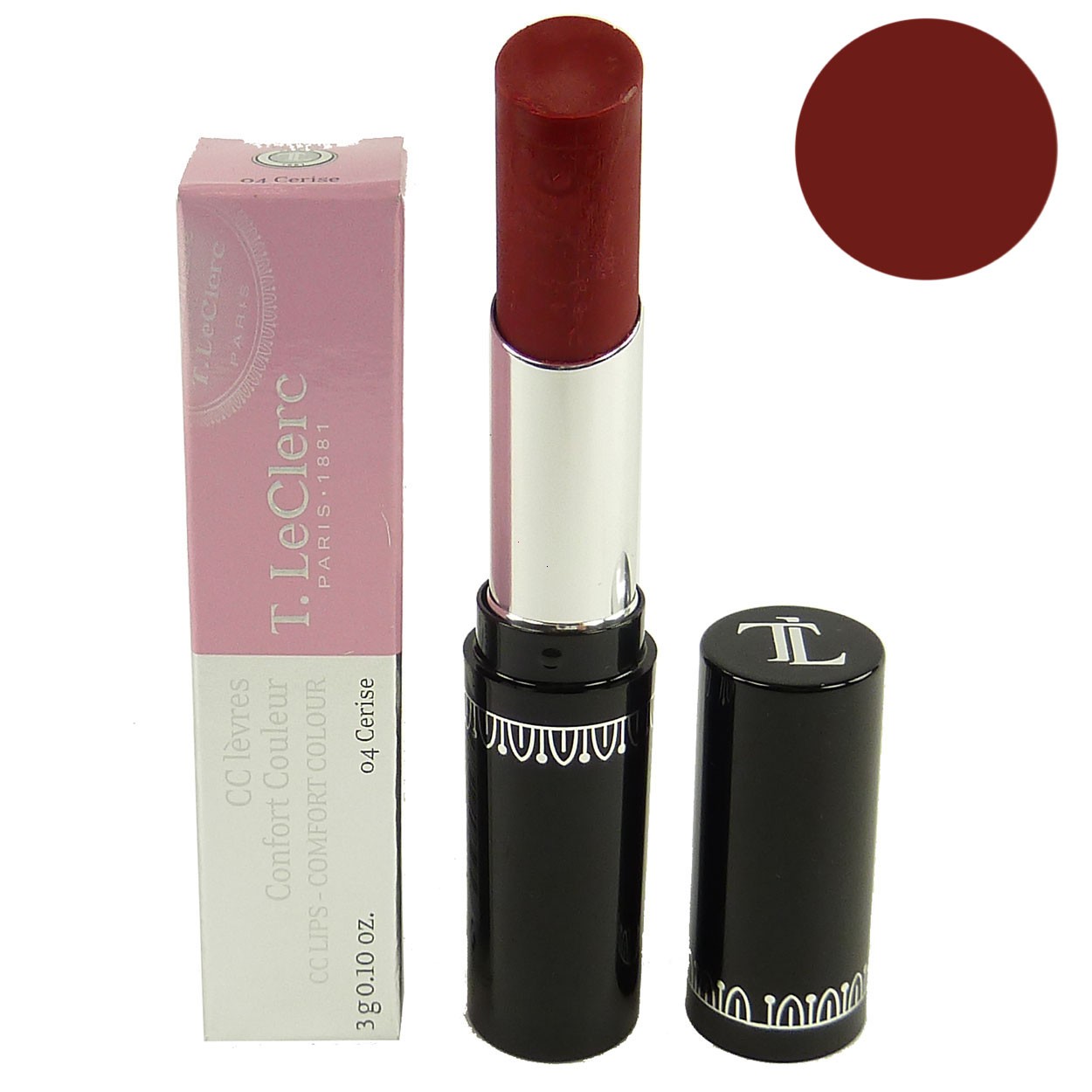 T. LeClerc PARIS 1881 CC Lips Comfort Colour Lippen Pflege Stift Make Up 3g - 04 Cerise