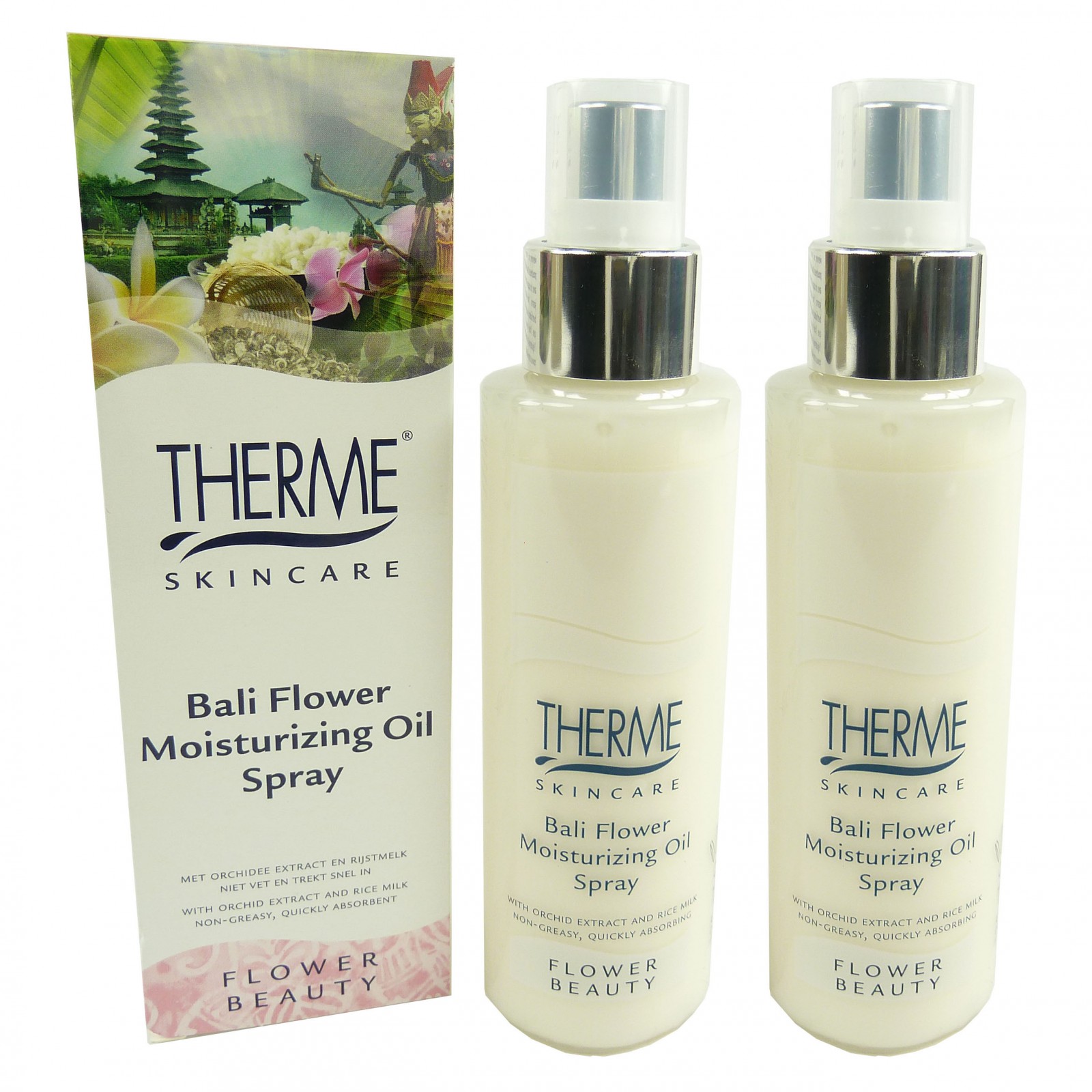 Therme Skincare Bali Flower Moisturizing Oil Spray Körper Öl MULTIPACK 2x125ml