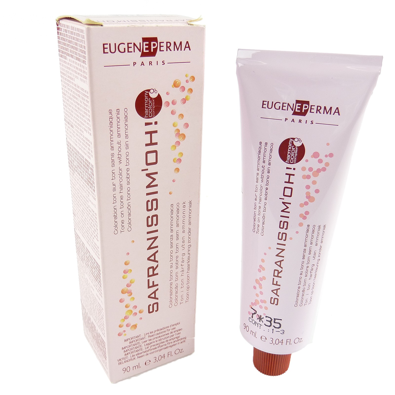 Eugene Perma Safranissimo  Haar Farbe Coloration Permanent ohne Ammoniak 90ml - 04.35 Sweet Chestnut / Edelkastanie