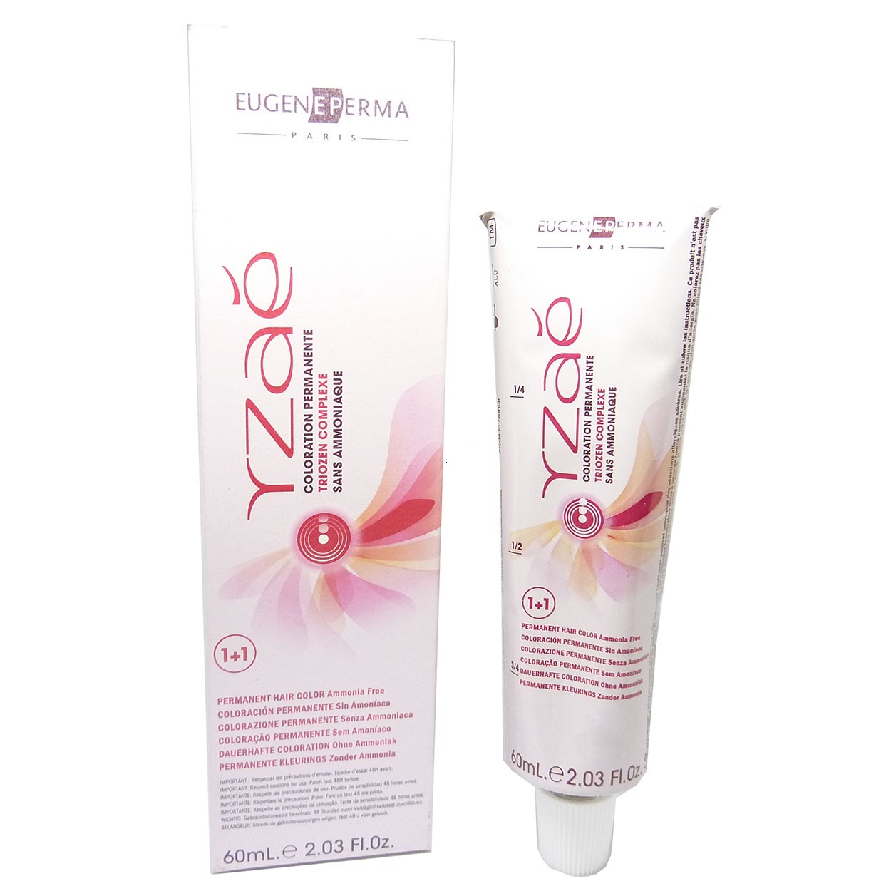 Eugene Perma Yzae Haar Farbe Creme Permanent ohne Ammoniak 60ml - 08.2 Light Iridescent Blonde / Hellblond Irise