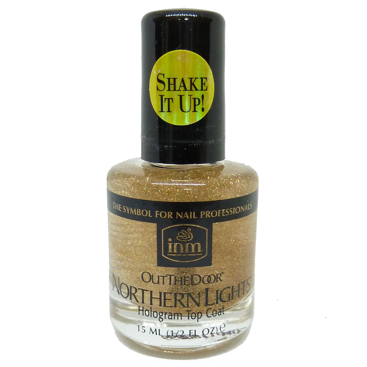 INM Northern Lights Hologram Top Coat Gold Nagel Lack Farbe Maniküre 15ml