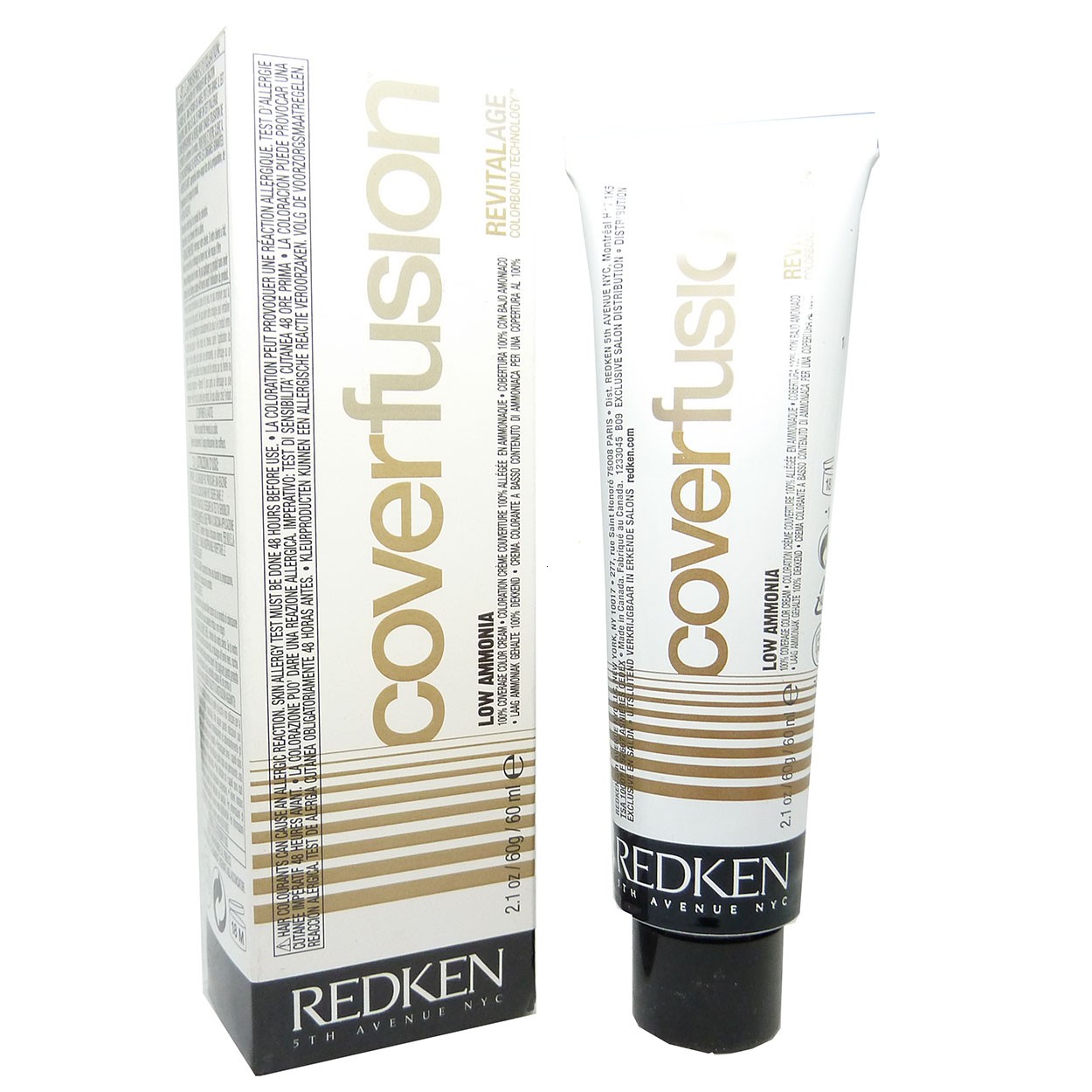 Redken Cover Fusion Low Ammonia Haar Farbe Creme Permanent 60ml - 05NGi Natural Gold Iridescent Natur Gold Schillernd