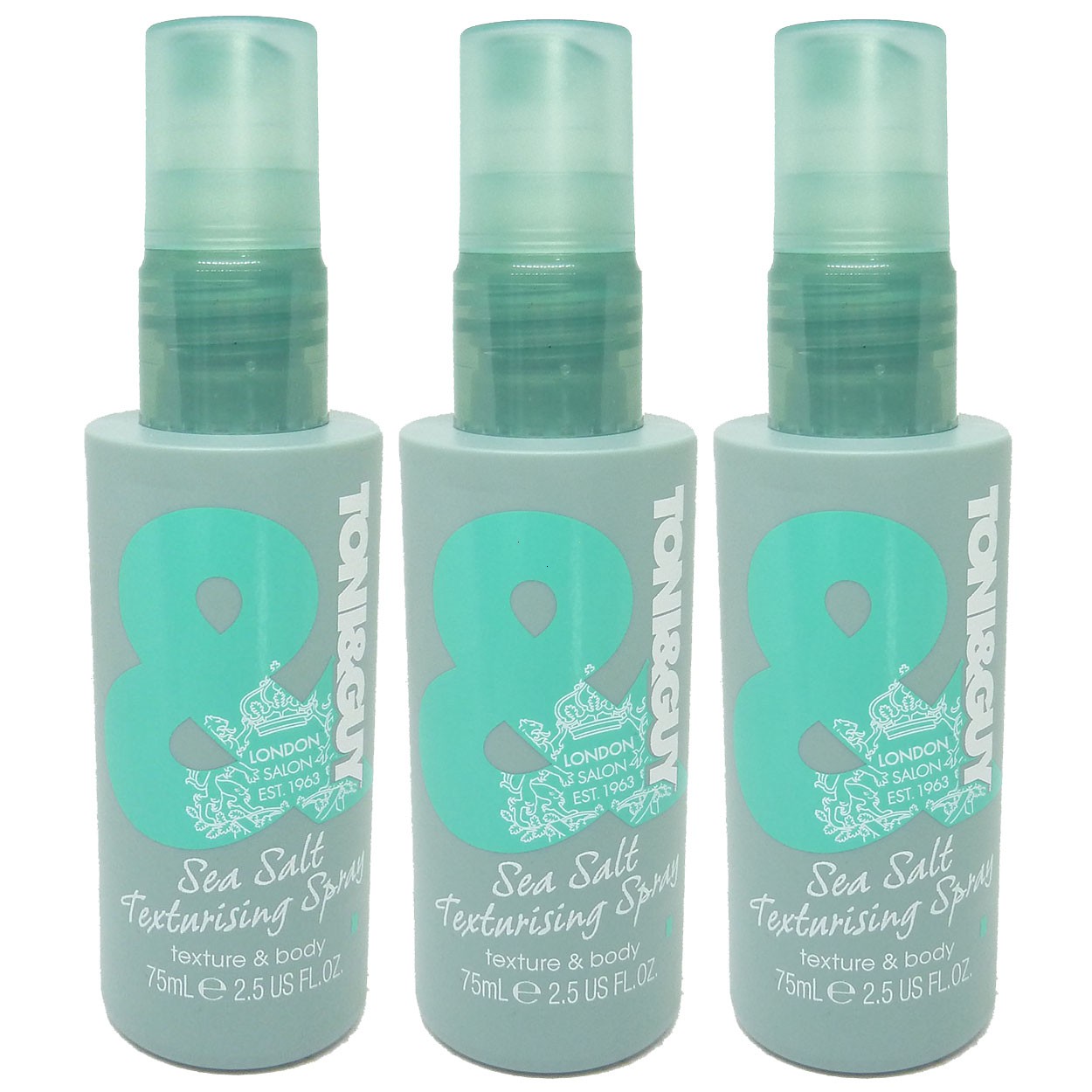 Toni + Guy Sea Salt Texturising Spray Haar Pflege Styling leichter Halt 3x75ml