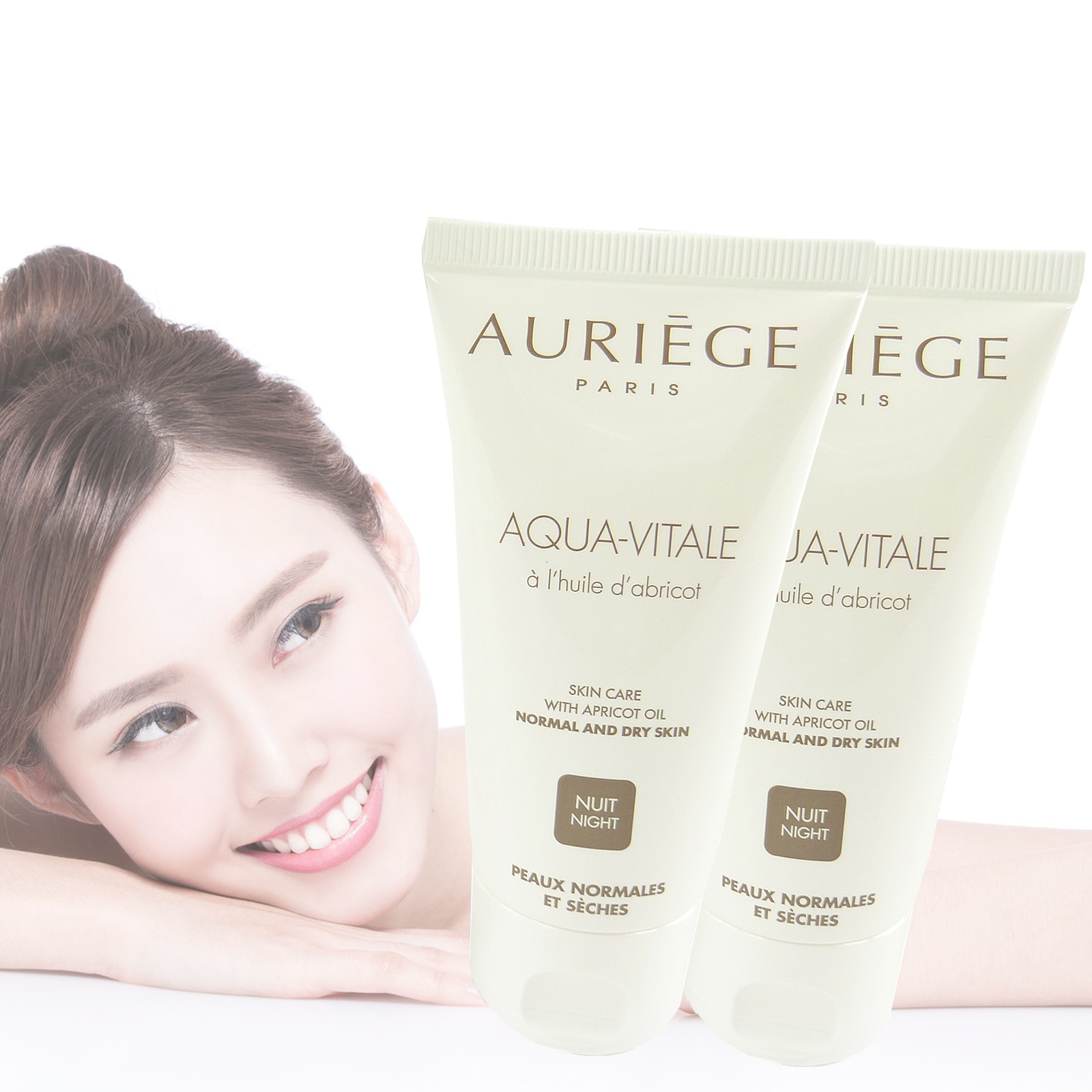 Auriege Paris Aqua Vitale  Nacht Creme trockene normale Haut Multipack 2x50ml
