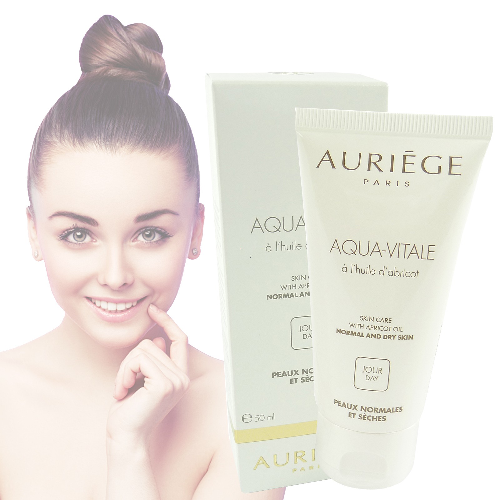 Auriege Paris Aqua Vitale Tages Creme trockene normale Haut Aprikosen Öl 50ml