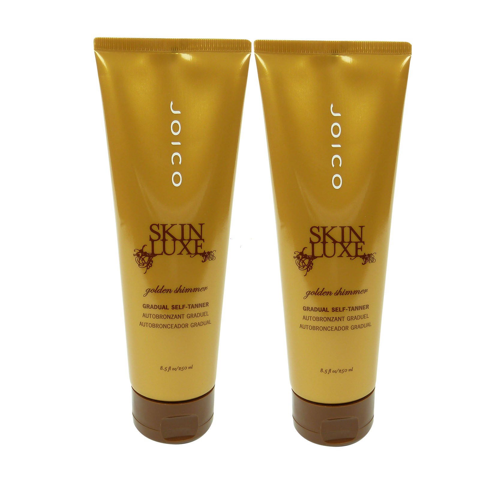 Joico SKIN LUXE Golden Shimmer Self Tanner Selbst Bräunungs Lotion  - 2 x 250 ml