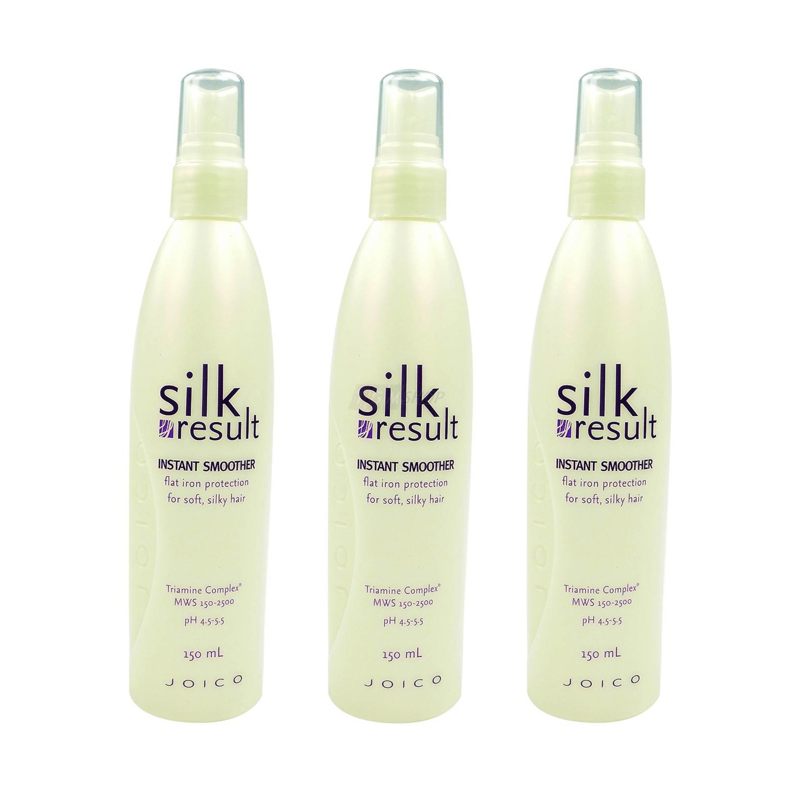 Joico Silk Result Instant Smoother Haar Styling Pflege Glätteisen Hitze Schutz - 3 x 150 ml