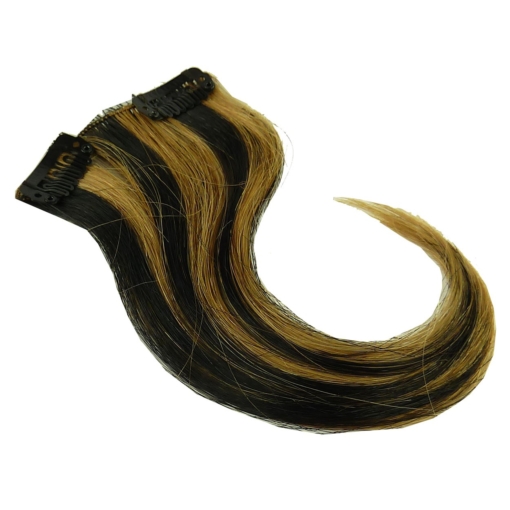 Balmain Double Hair Color Extension 15cm Echt Haar Styling Clip Farb Auswahl - Contrast Brown