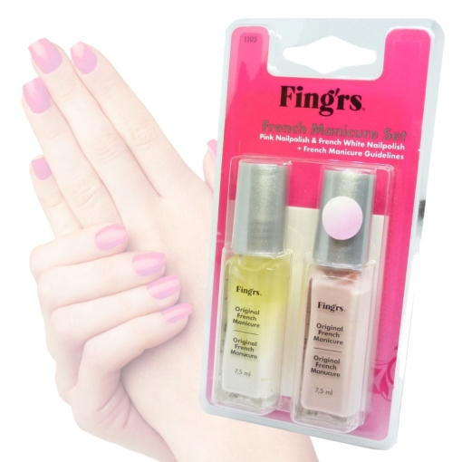 Fing'rs French Manicure Set Pink + White Nail Polish #1193 Finger Nägel