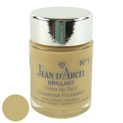Jean D'Arcel brillant Couperose Foundation no. 1 Grundierung Teint Make Up 20ml