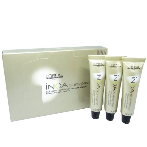 Loreal INOA Supreme Anti Age Coloration Permanent Creme Haar Farbe 3x16g - 08,13 Anmutiges Gold / Graceful Gold
