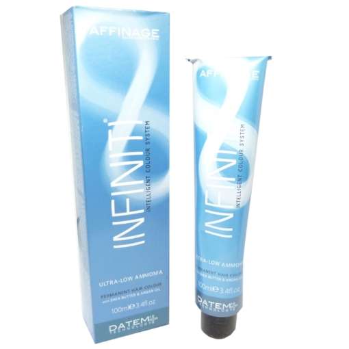 Affinage Infiniti Ultra Low Ammonia Permanent Creme Haar Farbe 60ml - 08.33 Light Intense Golden Blonde / Hell Intensiv Gold Blond