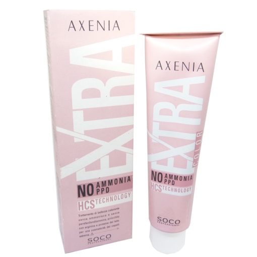 Axenia Extra Color Haar Farbe Creme Coloration Permanent ohne Ammoniak 50ml - 09,0 Very Light Blonde / Sehr Helles Blond