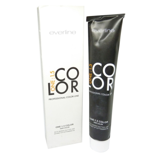 Everline Color One Haar Farbe Creme Coloration Permanent 100ml - 06/43 Dark Blonde Copper Gold / Dunkelblond Kupfer Gold