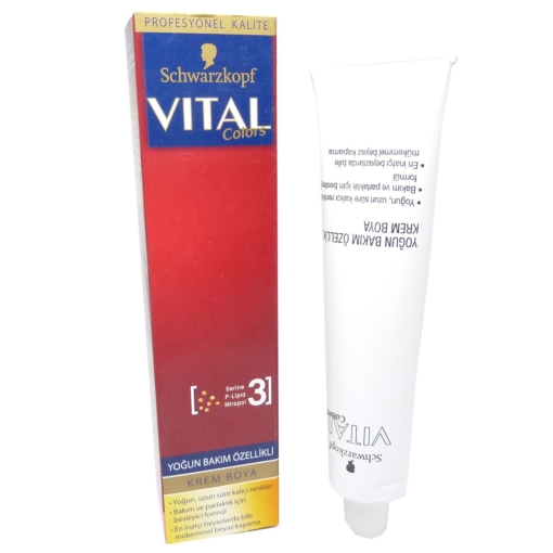 Schwarzkopf Vital Colors Permanent Haarfarbe Coloration Creme 60ml - 08-4 Light Blonde Beige / Hellblond Beige