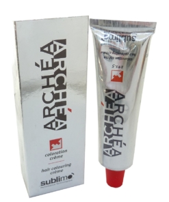 Sublimo Archea Haar Farbe Coloration Permanent Creme 60ml - 07.62 Iridescent Red Blonde / Schillerndes Rotblond