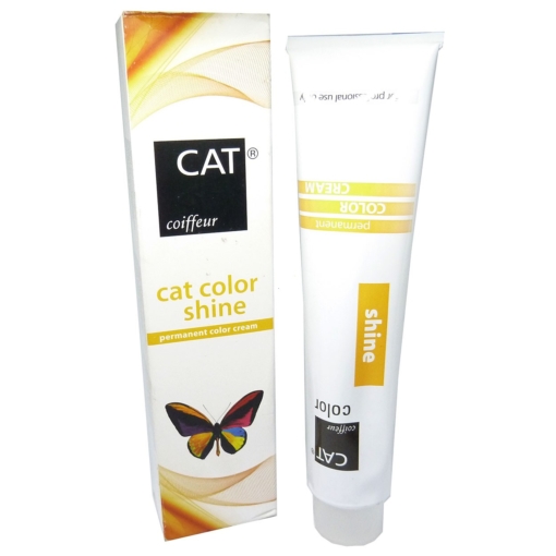 Cat Color Shine Haar Farbe Coloration Permanent Creme 120ml - 55.55 Intense Light Brown Intense Mahogany / Hellbraun Intensiv Mahagoni Intensiv