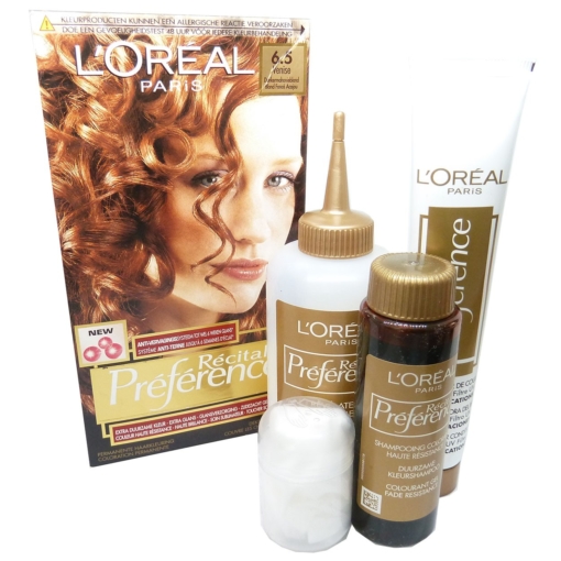 Loreal Paris Recital Preference Haarfarbe Coloration Creme Permanent - 06.5 Dark Mahogany Blonde / Dunkel Mahagoni Blond