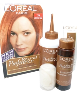 Loreal Paris Recital Preference Haarfarbe Coloration Creme Permanent - 07.64 Deep Copper Red / Tiefes Kupferrot
