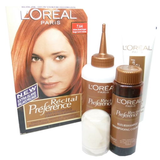 Loreal Paris Recital Preference Haarfarbe Coloration Creme Permanent - 07.64 Deep Copper Red / Tiefes Kupferrot