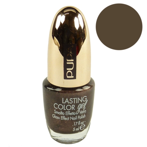 Pupa Lasting Color Gel Glass Effect Nail Polish 179 Dark Cocoa Nagel Lack 5ml