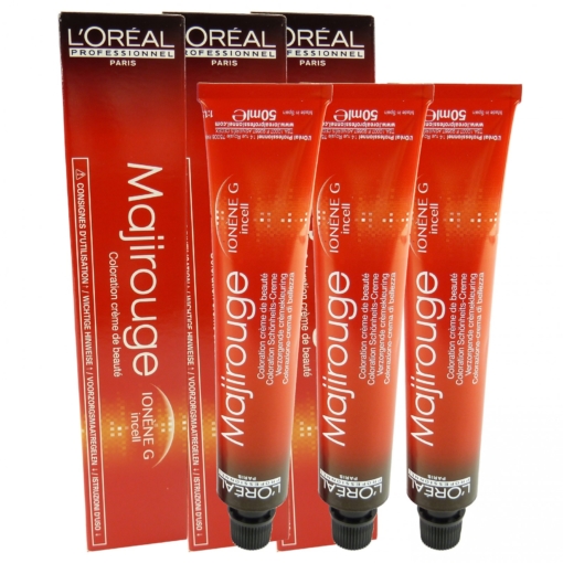 Multipack 3x L'Oréal Professionnel Majirouge 08,46 Light Blonde Int Copper Red