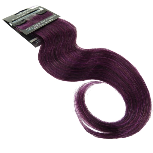 Balmain Clip Tape Extensions 40cm Echt Haar Styling Wiederverwendbar Farbauswahl - Blackberry