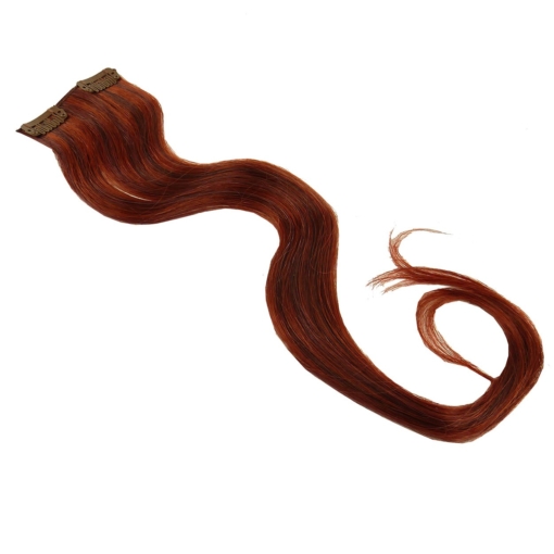 Balmain Double Hair Color Extension 40cm Echt Haar Styling Clip Farb Auswahl - Chilli