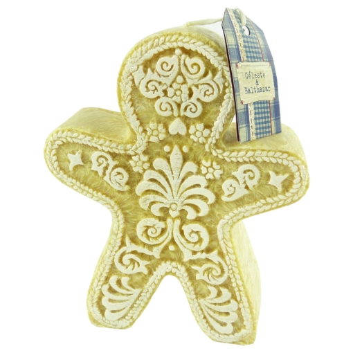 Bougies La Francaise Céleste and Balthazar scented candle gingerbread man cream 470g