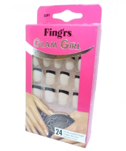 Fing'rs Glam Girl Designer Nails #2261 Kunst Finger Nägel Tips 24 Stück