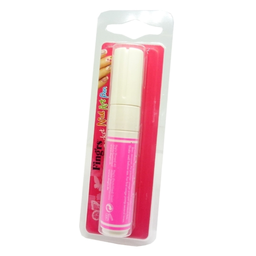 Fing'rs Pocket Nail Art Pen Maniküre Finger Nägel Design Acryl Stift 1 Stück - Shocking Pink