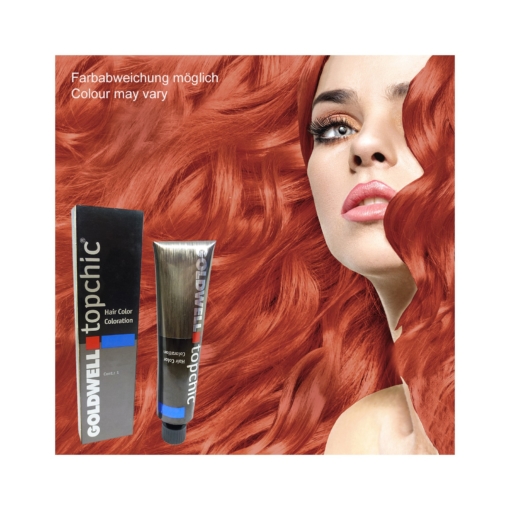 Goldwell Topchic Hair Creme Farbe permanente Färbung in viele Nuancen 60ml - # 8-RK eruption rot