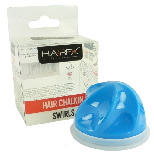 HairFX London Hair ChalkIn Swirls Haar Kreide Farbe Styling auswaschbar Halal 5g - Jazzy Blue
