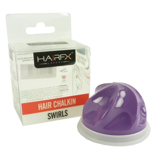 HairFX London Hair ChalkIn Swirls Haar Kreide Farbe Styling auswaschbar Halal 5g - Purple Passion