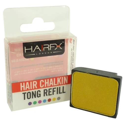 HairFX London Hair ChalkIn Tong Refill Haar Kreide Farbe Styling auswaschbar 4g - Golden Glow