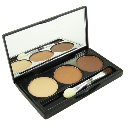 Jean D'Arcel brillant Eye Shadow Trio Lidschatten Pallette Augen Make Up 3x1,5g - 4 beige brown / beige braun