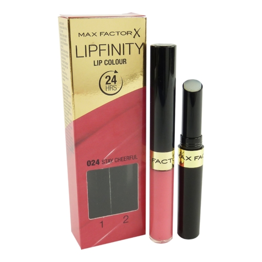 Max Factor - Lipfinity Lip Colour 24HRS Lippen Stift Farbe Make up - 2.3ml+1.9g - 024 stay cheerful