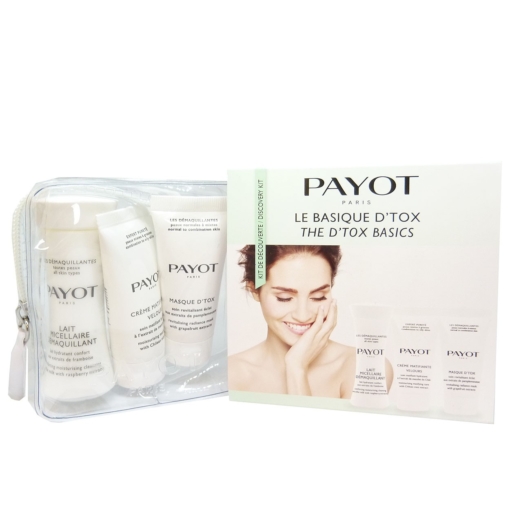 Payot The DeTox Basics Kit Gesicht Haut Reinigung Milch Creme Maske Set