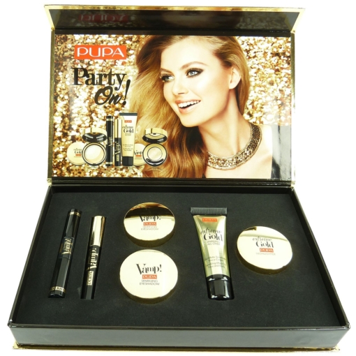 Pupa Party on Make Up Kit Lidschatten Mascara Eyeliner Highlighter Geschenk Set